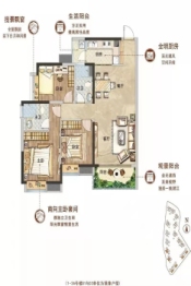 奥园誉景湾3室2厅1厨2卫建面110.00㎡